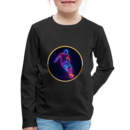 Soccer: Neon Golden Goal - Kids' Premium Long Sleeve T-Shirt