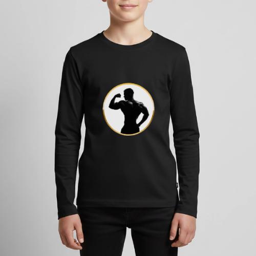 Bodybuilder: Classic Flex Emblem - Kids' Premium Long Sleeve T-Shirt