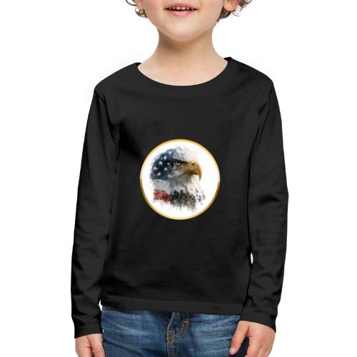 USA: Patriot Wing Emblem - Kids' Premium Long Sleeve T-Shirt