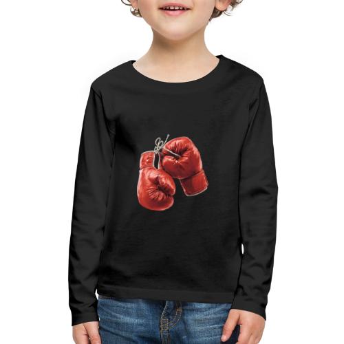 Boxing: Hanging Gloves Icon - Kids' Premium Long Sleeve T-Shirt