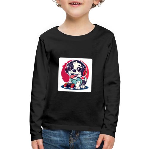 Puppy: Playful Paws Gaming Buddy - Kids' Premium Long Sleeve T-Shirt