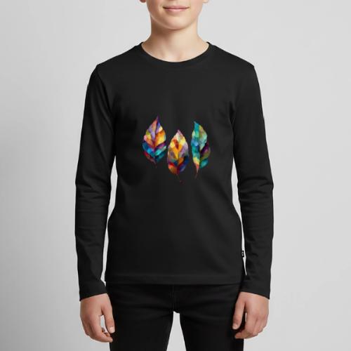 Art: Colorful Leaf Harmony - Kids' Premium Long Sleeve T-Shirt