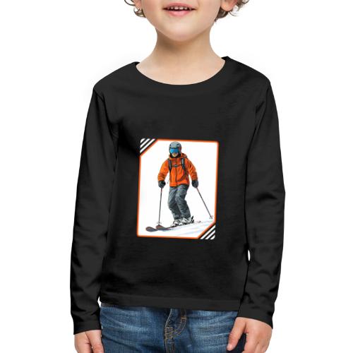 Skiing Thrill Ride - Kids' Premium Long Sleeve T-Shirt