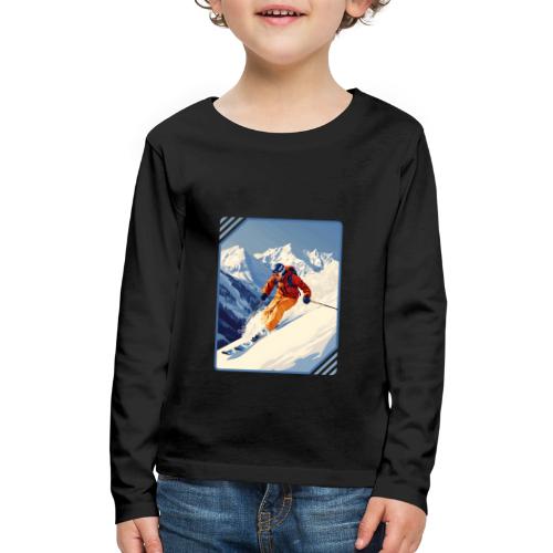 Mountain Skiing Vibes - Kids' Premium Long Sleeve T-Shirt