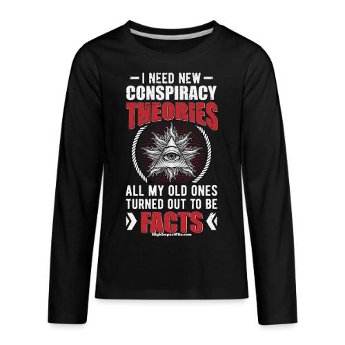 Conspiracy Theories Star for Dark Colors - Kids' Premium Long Sleeve T-Shirt
