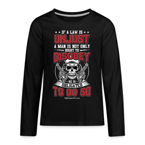 Unjust Laws for Dark Colors - Kids' Premium Long Sleeve T-Shirt