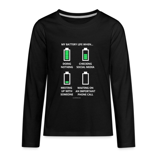 My Battery Life When... - Kids' Premium Long Sleeve T-Shirt