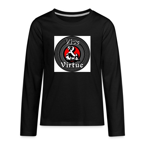 Vice and Virtue White Background No Info Circle - Kids' Premium Long Sleeve T-Shirt