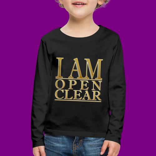 I AM Open Clear Gold - Kids' Premium Long Sleeve T-Shirt