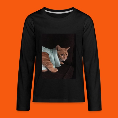 Trendy Orange Cat - Kids' Premium Long Sleeve T-Shirt