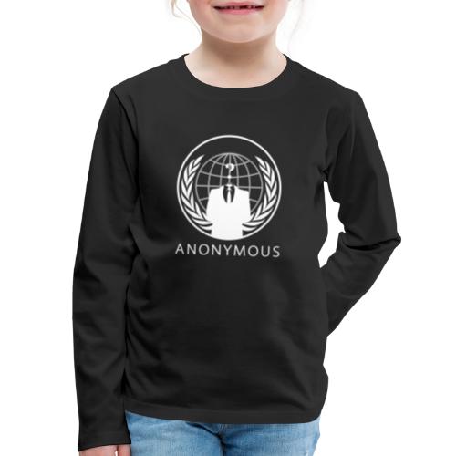 Anonymous 1 - White - Kids' Premium Long Sleeve T-Shirt