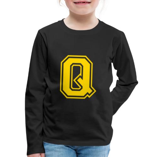 Letter Q – Capital Athletic Alphabet Monogram - Kids' Premium Long Sleeve T-Shirt