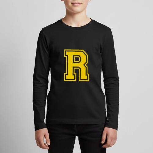 Letter R – Capital Athletic Alphabet Monogram - Kids' Premium Long Sleeve T-Shirt