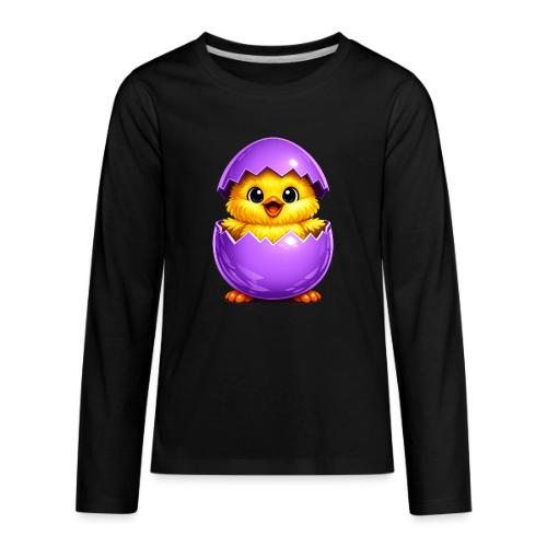 Easter Chick Purple - Kids' Premium Long Sleeve T-Shirt