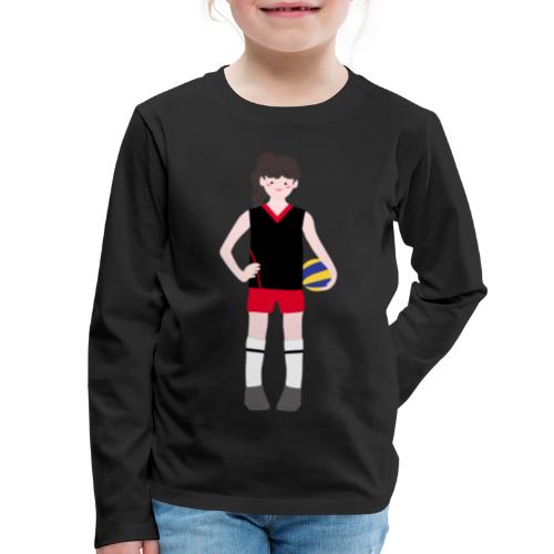 배구 선수 여자애1 - Kids' Premium Long Sleeve T-Shirt