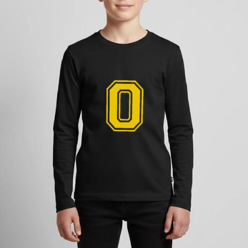 Letter O – Capital Athletic Alphabet Monogram - Kids' Premium Long Sleeve T-Shirt