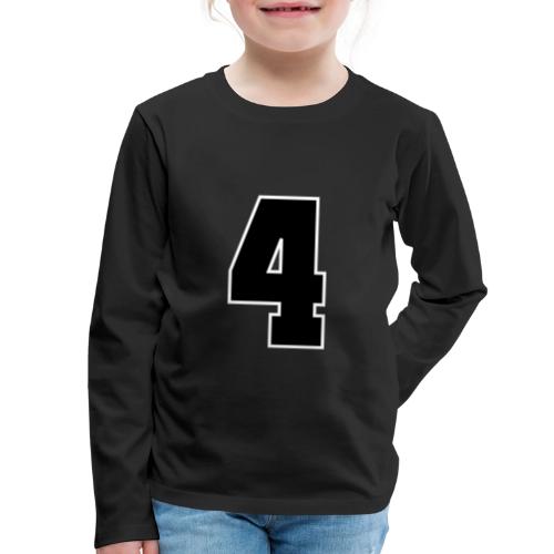 Varsity Number 4 College Style - Kids' Premium Long Sleeve T-Shirt