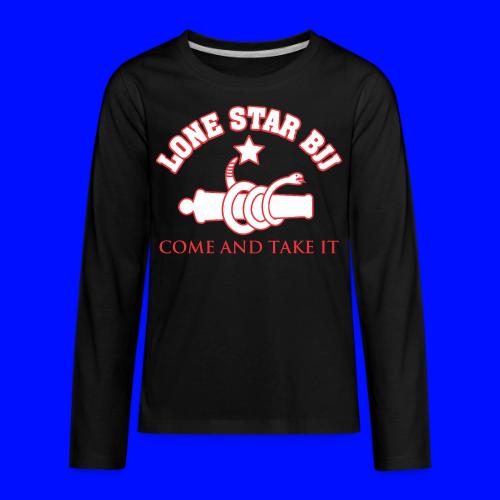 LONE STAR BRAZILIAN JIU-JITSU - Red and white - Kids' Premium Long Sleeve T-Shirt