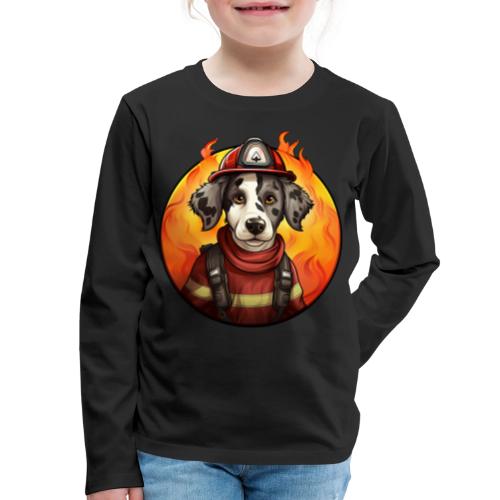 Dog Firefighter - Kids' Premium Long Sleeve T-Shirt