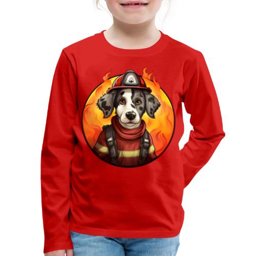 Dog Firefighter - Kids' Premium Long Sleeve T-Shirt