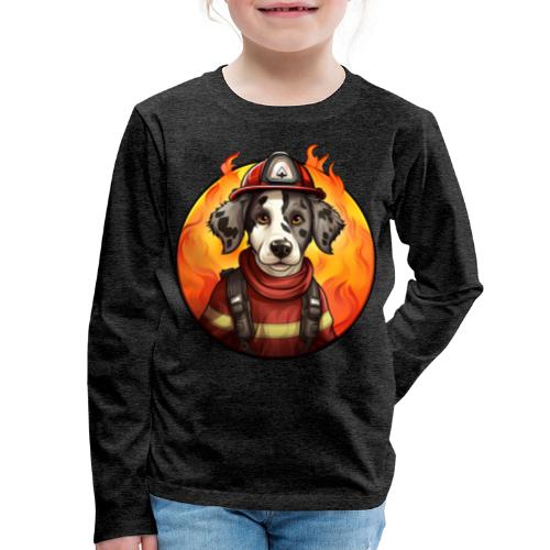 Dog Firefighter - Kids' Premium Long Sleeve T-Shirt
