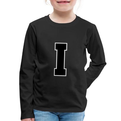 Varsity Letter I Collegiate Monogram - Kids' Premium Long Sleeve T-Shirt