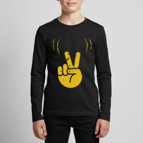 Vibes Up Peace Fingers - Kids' Premium Long Sleeve T-Shirt