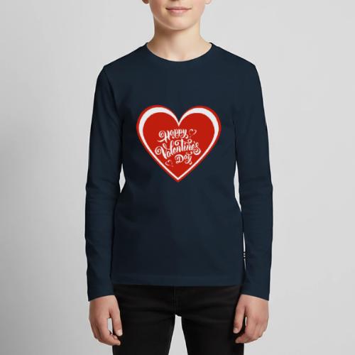 Hearts Love February Valentine's Day February 14 - Kids' Premium Long Sleeve T-Shirt