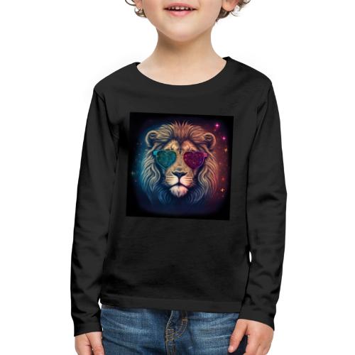 Jesus Lion of Judah wearing love glasses - Kids' Premium Long Sleeve T-Shirt