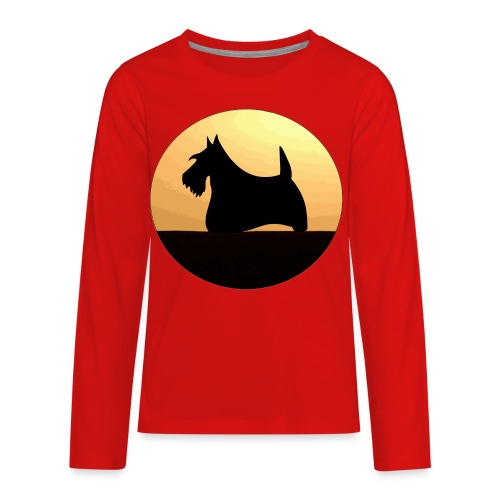 Sunset Scottish Terrier - Kids' Premium Long Sleeve T-Shirt