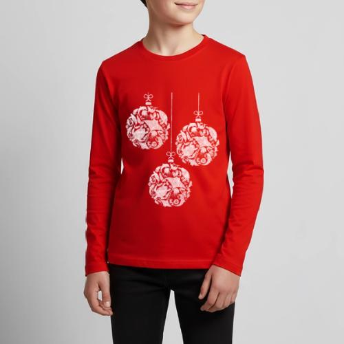 Coastal Christmas Ornament Group White - Kids' Premium Long Sleeve T-Shirt