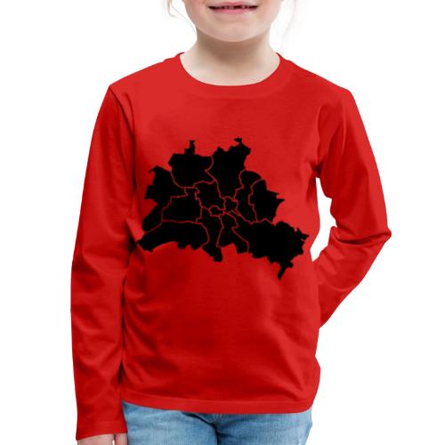 Berlin map, districts - Kids' Premium Long Sleeve T-Shirt