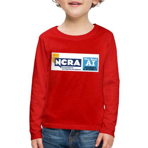 NCRA & AI logo with tagline - Kids' Premium Long Sleeve T-Shirt