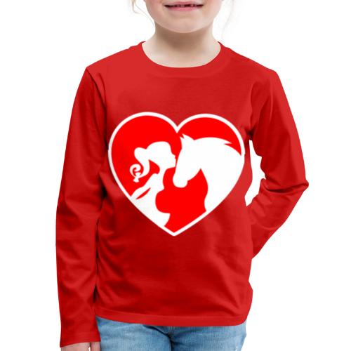 heart horse girl - Kids' Premium Long Sleeve T-Shirt