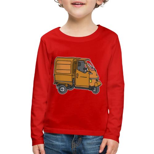 Orange tricycle transporter, old three-wheeled van - Kids' Premium Long Sleeve T-Shirt