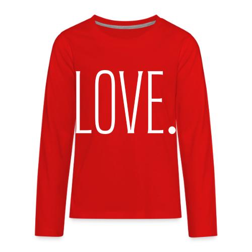 Smoon City_Just Text 6 Love Thin White - Kids' Premium Long Sleeve T-Shirt