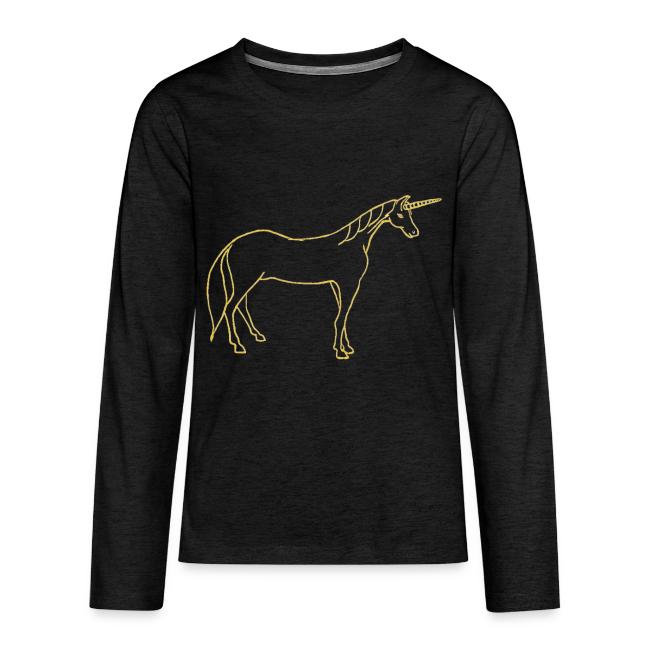 unicorn gold outline