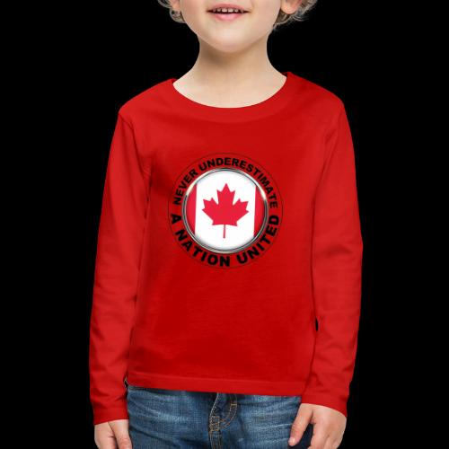 a nation united dark design - Kids' Premium Long Sleeve T-Shirt