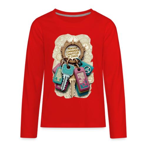 Minivan Commander T Shirt, Chauffeur of Chaos Mug - Kids' Premium Long Sleeve T-Shirt