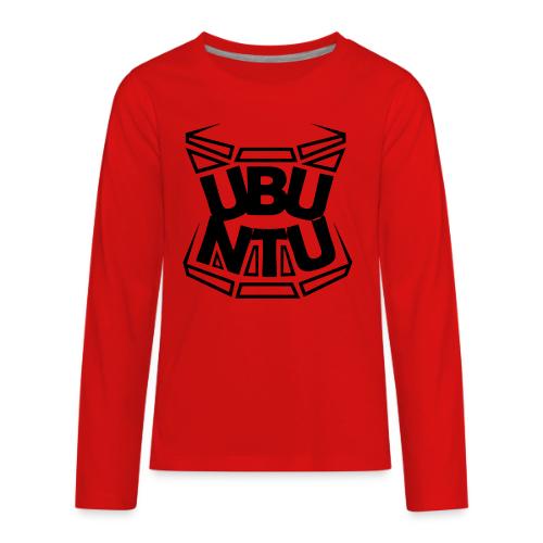 UBUNTU-LOGO-BLK-7 - Kids' Premium Long Sleeve T-Shirt
