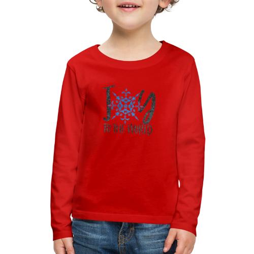 Coastal Christmas Joy to the World Snowflake - Kids' Premium Long Sleeve T-Shirt