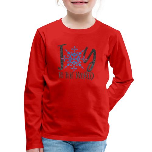 Coastal Christmas Joy to the World Snowflake - Kids' Premium Long Sleeve T-Shirt