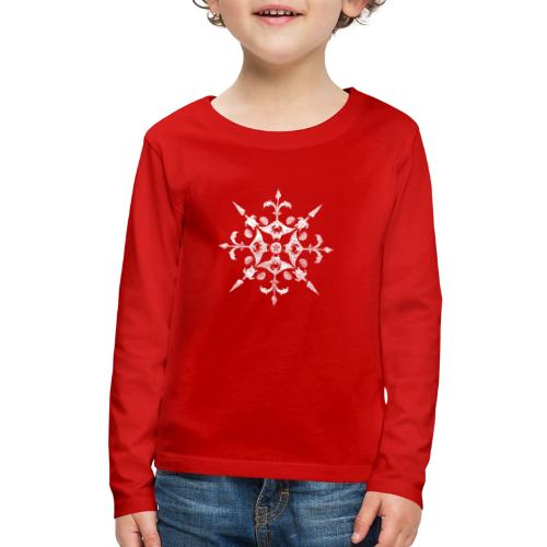 Coastal Christmas Snowflake White - Kids' Premium Long Sleeve T-Shirt
