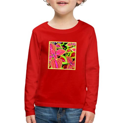 Vibrant RadiantLeaf Dreams Pattern - Kids' Premium Long Sleeve T-Shirt