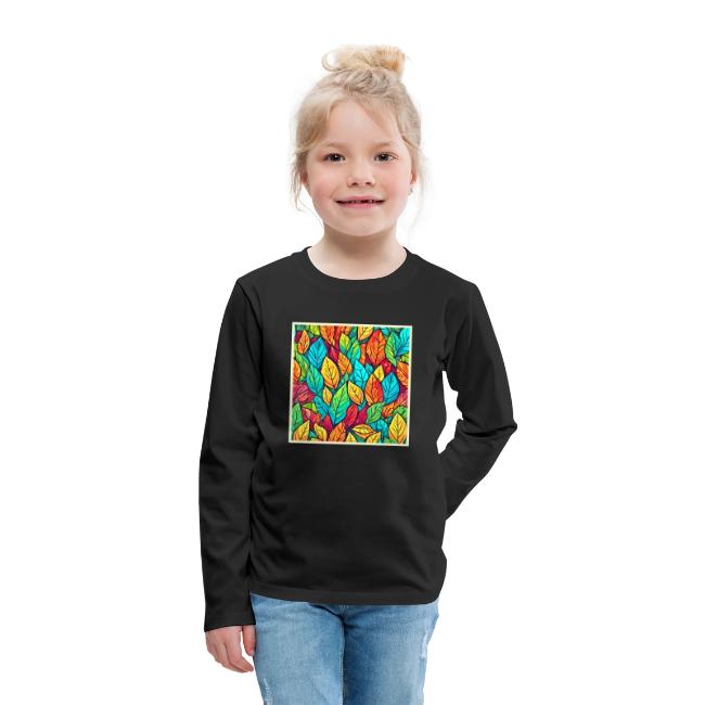 Vibrant Cartoon Leaves Art