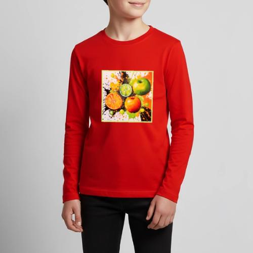 Apple and Citrus Burst - Kids' Premium Long Sleeve T-Shirt