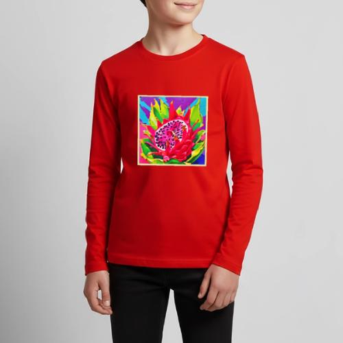 Neon Dragon Fruit Splendor - Kids' Premium Long Sleeve T-Shirt