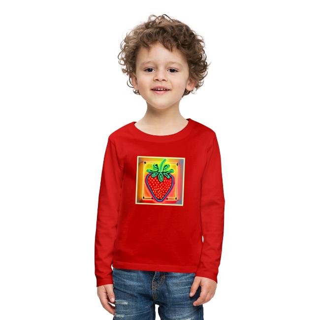 Colorful Strawberry Neon Glow