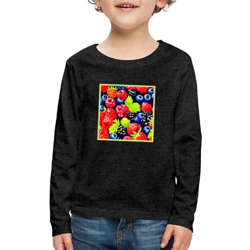 Colorful Berry Medley Design - Kids' Premium Long Sleeve T-Shirt