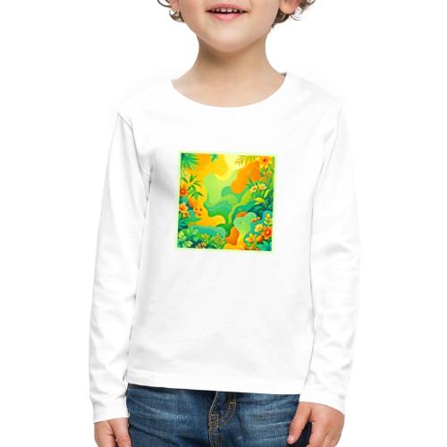 Tropical Foliage Abstract - Kids' Premium Long Sleeve T-Shirt